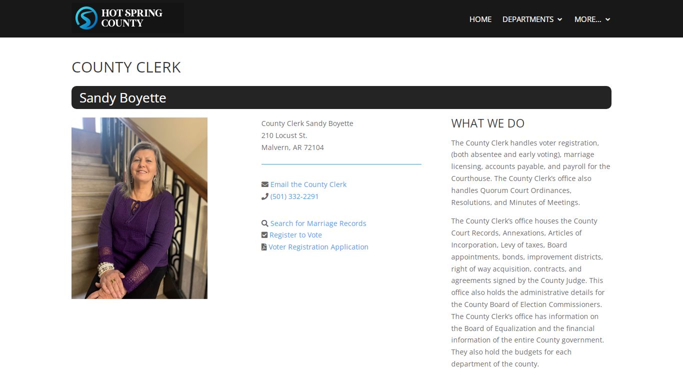 County Clerk - Hot Spring County Arkansas